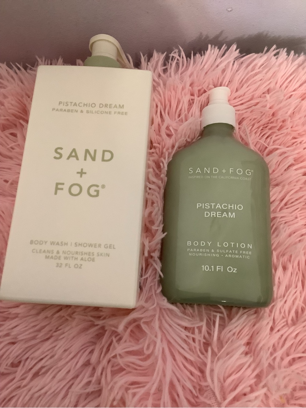 New Sand + Fog Set Pistachio Dream Body Wash + Body Lotion